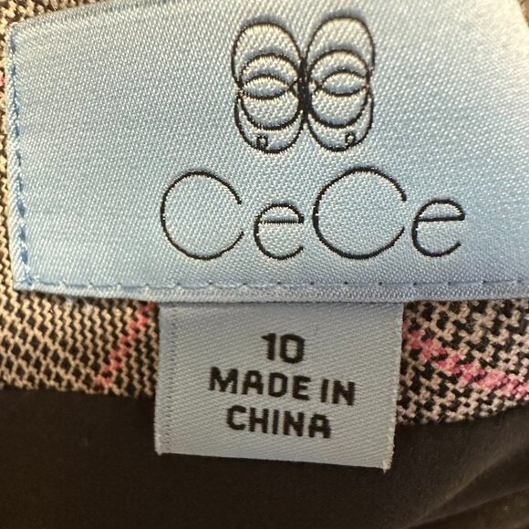 Plaid A-Line Skirt- Grey/Pink size 10 - Picture 2 of 4